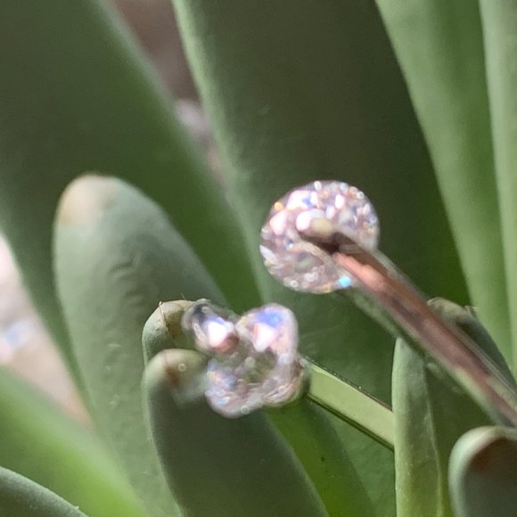 Unique modern stainless steel bypass CZ ring - Picture 2 of 4